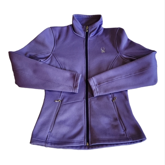 Spyder Jacket Coat Sweater Fleece Endure Core Full Zip Ski Activewear Purple M - Picture 10 of 10
